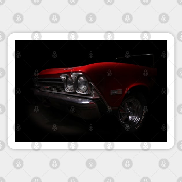 1968 Chevy Chevelle detail Magnet by mal_photography